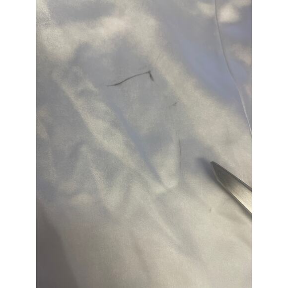 LULU'S Sz S Dose of Romance Ivory Satin Halter Wide-Leg Jumpsuit B169 *flaw - Picture 8 of 14